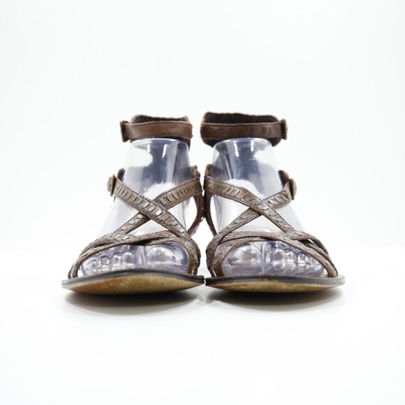 Sam Edelman Delia Brown Leather Studded Lightweight Gladiator Sandals - 7.5 - Picture 2 of 7